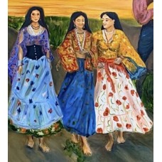“Gypsies in the Field” – Original Oil Painting by Marina Stognieva | 120 × 100 cm | 2019